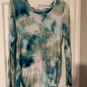 Tie Dye Maternity Long Sleeve Shirt